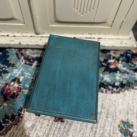 Shabby Chic French Blue Plant Stool Mini - Picture 5 of 9